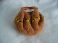Brown dumpling bag